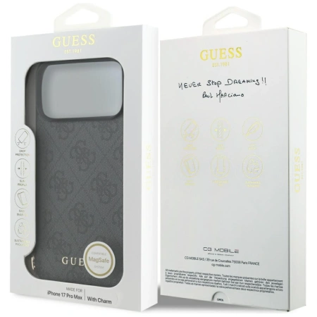 GUESS ETUI 4G CHARMS COLLECTION MAGSAFE DO IPHONE 17 PRO MAX LUKSUSOWA