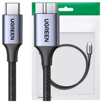 Kabel USB C - Micro USB B 3.0 5Gb/s 3A 1m Ugreen US565 - szary