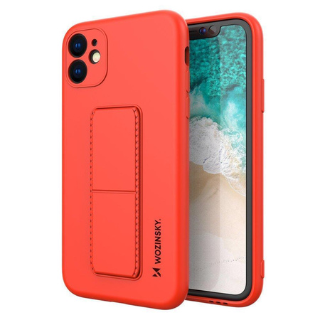 Wozinsky Kickstand Case silikonowe etui z podstawką etui Samsung Galaxy A73 czerwone