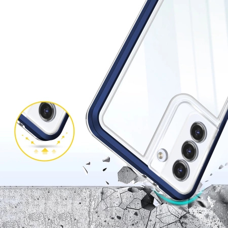 HURTEL CLEAR 3IN1 ETUI DO SAMSUNG GALAXY S21+ 5G Z RAMKĄ ŻELOWYM POKROWCEM