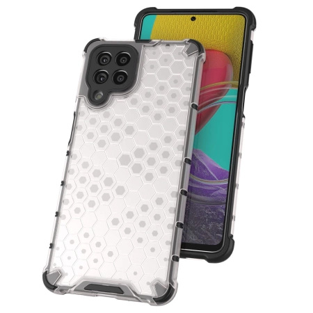 HURTEL HONEYCOMB ETUI POKROWIEC DO SAMSUNG GALAXY M53 5G Z ŻELOWĄ RAMKĄ