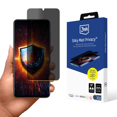 3MK FOLIA OCHRONNA DO SAMSUNG GALAXY A70 SILKY MATT PRIVACY ANTYWŁAMANIOWA