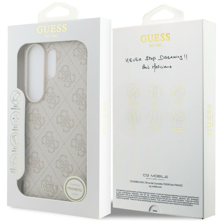 Etui Guess 4G Classic Logo Charm MagSafe do Samsung Galaxy S26 Ultra różowy