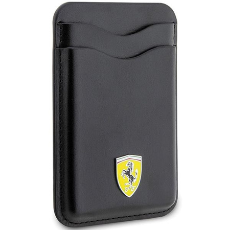 Etui Ferrari Wallet Card Slot FEWCMRSIK - czarne MagSafe Leather 2023 Collection