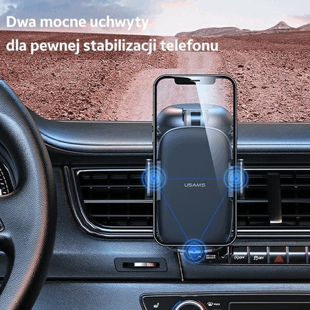 USAMS UCHWYT SAMOCHODOWY NA KOKPIT DO TELEFONÓW IPHONE 12 13 14 UNIWERSALNY