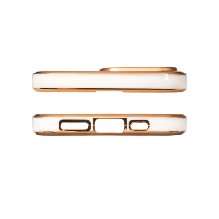 HURTEL ETUI CASE POKROWIEC ZŁOTA RAMKA DO SAMSUNG GALAXY A12 5G ŻELOWY