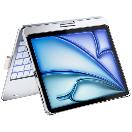 Etui Typecase Flexbook Touch             z klawiaturą do iPad Air 11" 2024/2025 srebrny