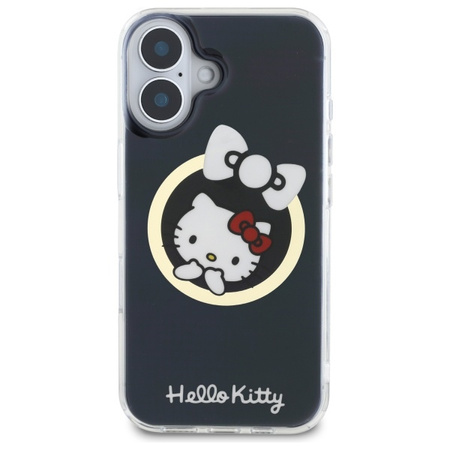 HELLO KITTY ETUI HARDCASE DO IPHONE 16 6,1 DO MAGSAFE IML FUN BOW CZARNY