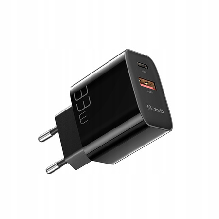 MCDODO SZYBKA ŁADOWARKA SIECIOWA DO TELEFONU ZASILACZ 2X USB USB-C PD 33W