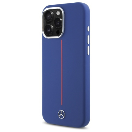 MERCEDES ETUI HARDCASE DO IPHONE 16 PRO MAX 6.9 SILICONE RED STRIPE