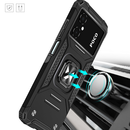 WOZINSKY RING ARMOR ETUI DO XIAOMI REDMI NOTE 11E REDMI 10 5G POCO M4 5G