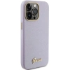 Etui Guess Glitter Glossy Script do iPhone 15 Pro - liliowe