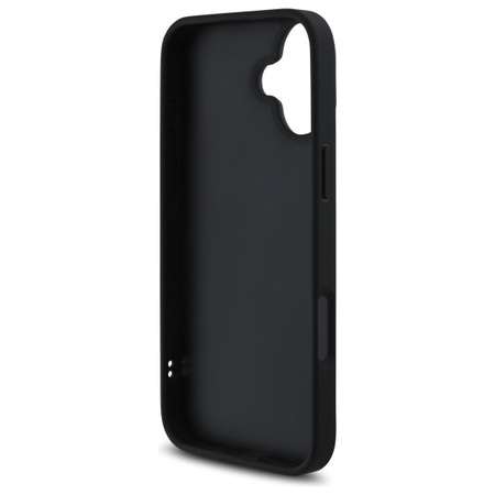 GUESS ETUI CASE HARDCASE DO IPHONE 16 61 CZARNY QUILTED METAL LOGO
