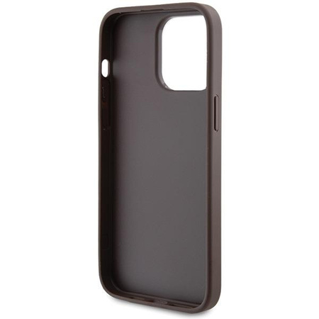Etui Guess 4G Metal Gold Logo na iPhone 15 Pro Max - brązowe