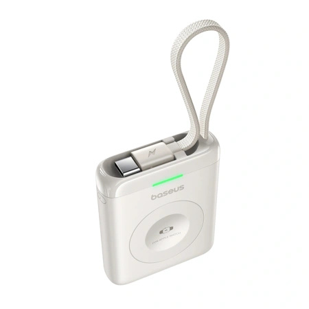 Powerbank Baseus EnerFill FW11 5W do Apple Watch z wbudowanym kablem - biały