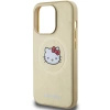 Etui Hello Kitty Leather Kitty Head MagSafe na iPhone 15 Pro Max - złote