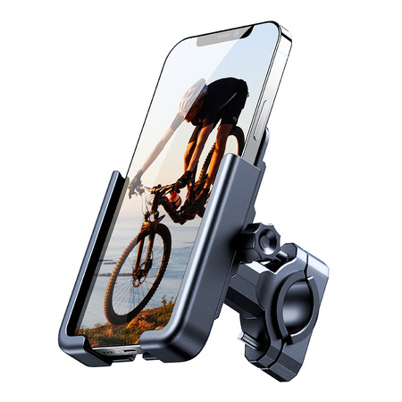 Wozinsky metalowy uchwyt na telefon do roweru, hulajnogi czarny (WBHBK3)