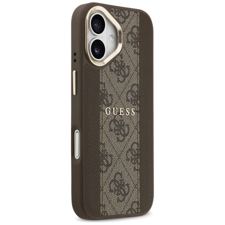 Etui Guess 4G Stripe MagSafe do iPhone   17 brązowy