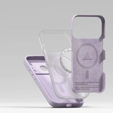 RINGKE ETUI SILICONE MAGNETIC MAGSAVE DO IPHONE 17 PRO OCHRONA Z FUNKCJĄ