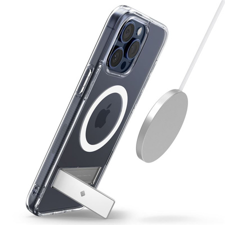 Spigen Caseology Capella MagSafe Kickstand, clear white - iPhone 15 Pro