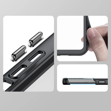 HURTEL ETUI POKROWIEC DO SAMSUNG GALAXY S23+ OUTER SPACE Z ELASTYCZNĄ RAMKĄ