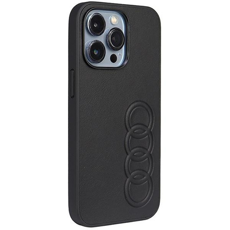 Etui Audi Synthetic Leather na iPhone 13 Pro / 13 - czarne AU-TPUPCIP13P-TT/D1-BK