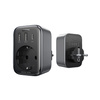 Ładowarka sieciowa 30W (2xUSB/USB C/AC) / adapter EU - EU 13A Ugreen CD314 - czarna