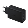 Samsung ładowarka sieciowa 2x USB Typ C / USB PPS, Power Delivery PD 65W, QC 3.0, AFC, FCP czarny (EP-T6530NBEGEU)