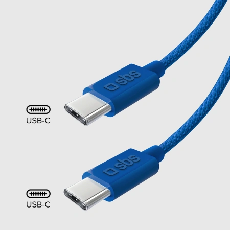 SBS KABEL USB-C 1,5M 60W DO TELEFONÓW Z OPLOCHEM DO ŁADOWANIA SZYBKIEGO