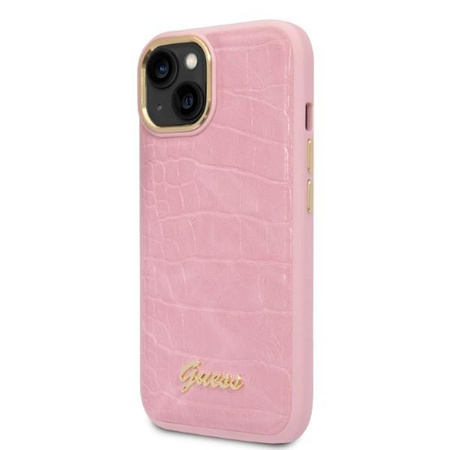 Guess GUHCP14MHGCRHP iPhone 14 Plus 6,7" różowy/pink hardcase Croco Collection