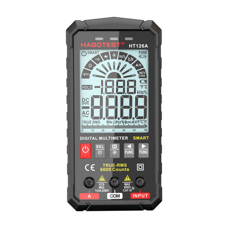 HABOTEST CYFROWY MULTIMETR HT126A DO MONITOROWANIA INSTALACJI ELEKTRYCZNYCH