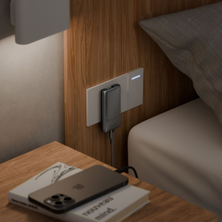 Ładowarka sieciowa Energea TravelWorld   Edge 65W 2xUSB-C PD/PPS/QC3.0 (US/UK/EU) złota