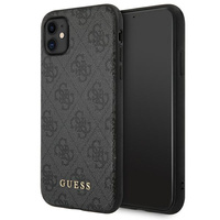 GUESS ETUI HARD CASE DO IPHONE 11 6,1 Xr 4G METAL GOLD LOGO Z LOGO SZARY