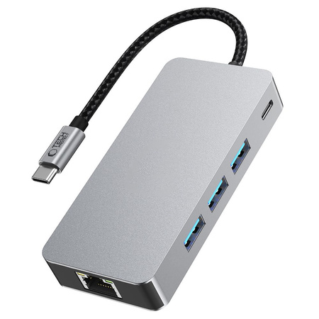 TECH-PROTECT HUB ADAPTER 9IN1 TYPE-C DO KOMPUTERA USB3.0 HDMI 4K PD100W