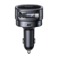 Ładowarka samochodowa Baseus PrimeTrip VR1 60W USB-A USB-C ze zwijanym kablem USB-C - czarna