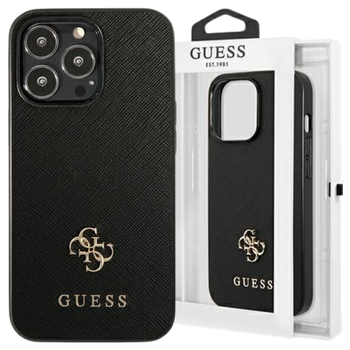 GUESS ETUI DO IPHONE 13 PRO 13 6,1 HARDCASE SAFFIANO Z MAŁYM LOGO METALOWYM
