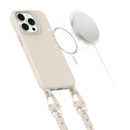 TECH-PROTECT ETUI DO IPHONE 15 PRO COSMIC LATTE Z MAGNETYCZNYM ZAMKNIĘCIEM