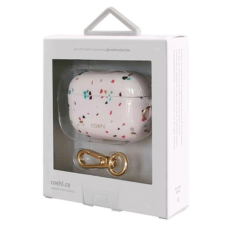 UNIQ ETUI COEHL TERRAZZO DO AIRPODS PRO CASE OCHRONNE BLUSH PINK Z OCHRONĄ