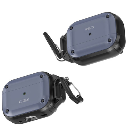 TECH-PROTECT ETUI ROUGH HOOK DO AIRPODS PRO 1 2 STALOWA OCHRONA I ZAWIESZKA