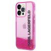 Etui Karl Lagerfeld KLHCP14LLCKVF na iPhone 14 Pro - różowe Liquid Glitter Elong