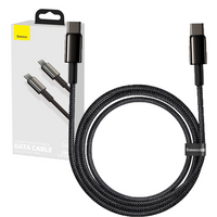 Baseus kabel USB Typ C - USB Typ C szybkie ładowanie Power Delivery Quick Charge 100 W 5 A 1 m czarny (CATWJ-01)