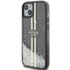 Etui Guess Liquid Glitter Gold Stripes na iPhone 15 / 14 / 13 - czarne