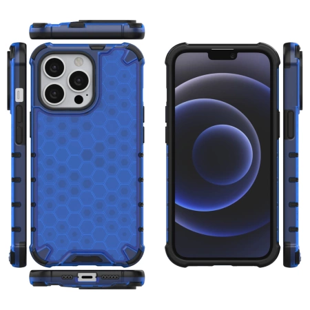 HURTEL ETUI PANCERNE HONEYCOMB DO IPHONE 13 PRO Z ŻELOWĄ RAMKĄ OCHRONA