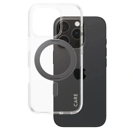 Etui CARE by PanzerGlass Feature Kickstand Case z MagSafe na iPhone 16 Pro - czarne