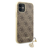 Etui Guess GUHCN61GF4GBR na iPhone 11 / Xr brown/brązowy 4G Charms Collection