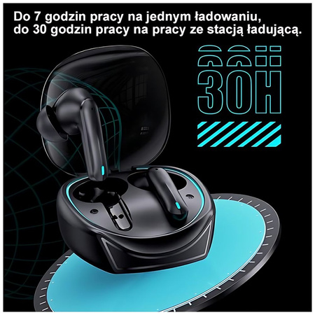 USAMS SŁUCHAWKI BLUETOOTH 5.3 DO TELEFONÓW IPHONE ANDROID Z SYSTEMEM GAMING