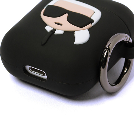 Etui Karl Lagerfeld Silicone Ikonik na AirPods 1/2 - czarne