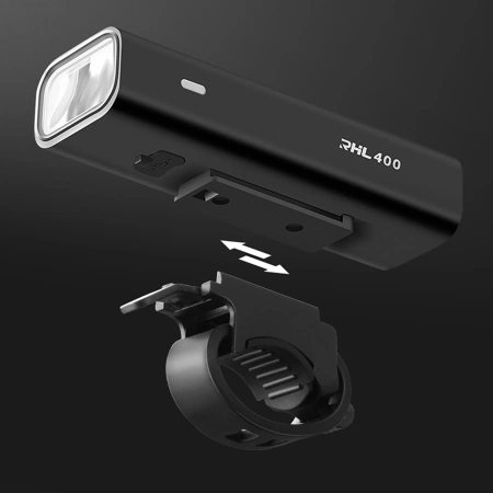WOZINSKY ZESTAW LAMPEK ROWEROWYCH PRZEDNIA 400 LM USB-C TYLNA MICRO