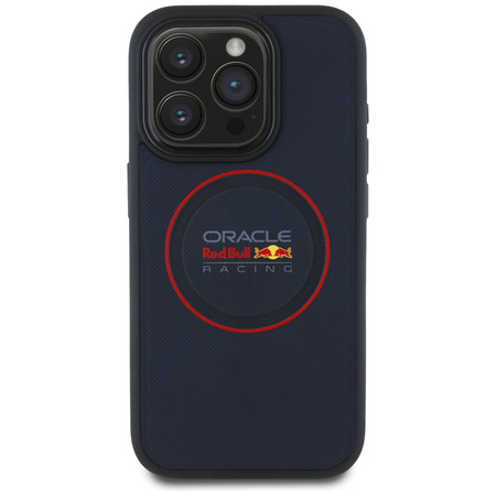 Red Bull RBHMP15X24PUILVR iPhone 15 Pro  Max 6.7 hardcase granatowy/navy Leather Red Ring MagSafe