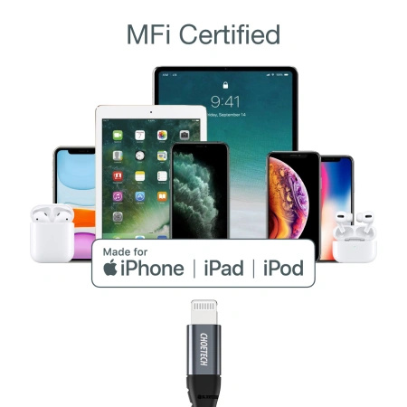 CHOETECH KABEL USB-C DO LIGHTNING DO IPHONE 12 13 14 15 480MB/S 1.2M MFI